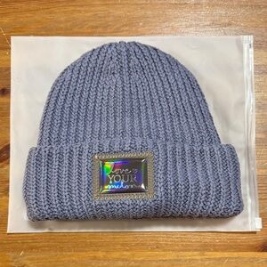 Love Your Melon Beanie in Blue with Holographic Patch